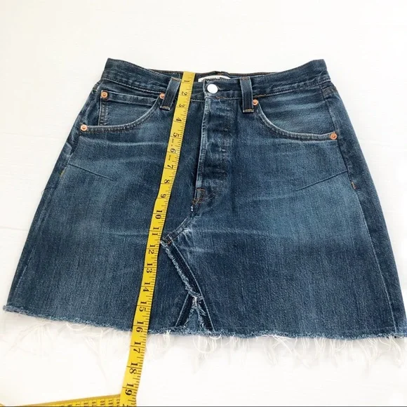 RE/DONE Levi’s Denim Mini Skirt, 26 - Picture 8 of 13